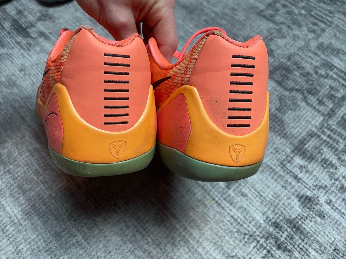 Kobe 9 Peach Mango Nike Mens Basketball Shoes Size 11.5 100