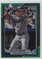 2024 Bowman Mega Box Chrome Green Mojo Refractor /99 Anthony Volpe #76 qf6