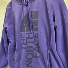 The North Face Hoodie Womens Large Purple Logo Sweater TNF Pullover Sweatshirt