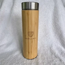 Leaf Lovers Bamboo Thermos Tea Infuser, Strainer, Insulated  Hot Cold