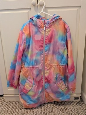 Next Mädchen rosa Marmor Jacke mit Herz-Design - Reißverschluss & Kapuze - Alter 9 Jahre