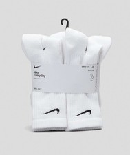 White Nike Everyday Plus Cushioned Crew Socks - 6 Pairs 