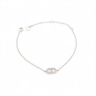 Dior Clair D Lune Clerc Dee Lune Bracelet GP×Rhinestone Silver