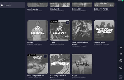Origin Account with 7 games, NFS 2015, FIFA 20 / FC 24, Battlefield 3 & 4