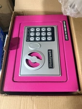 Honeywell Small Digital Safe Box 0.17-Cubic Feet Pink Steel Lock 5005P