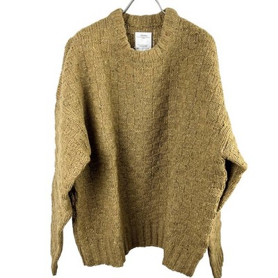 20 OFF VISVIM AMPLUS CREW WEAVE KNIT Longsleeve T Shirt 22AW (brown)