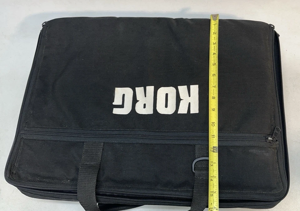 KORG музыка нести аксессуар путешествий с подкладкой сумка черный холст размер 22 x 16 дюймов - Изображение 4 из 4