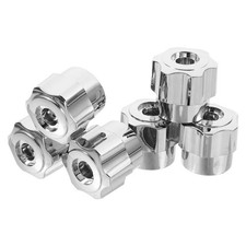 6Pcs Reusable Aluminum Alloy Faucet Handles Bathroom Faucet Replacement Silver