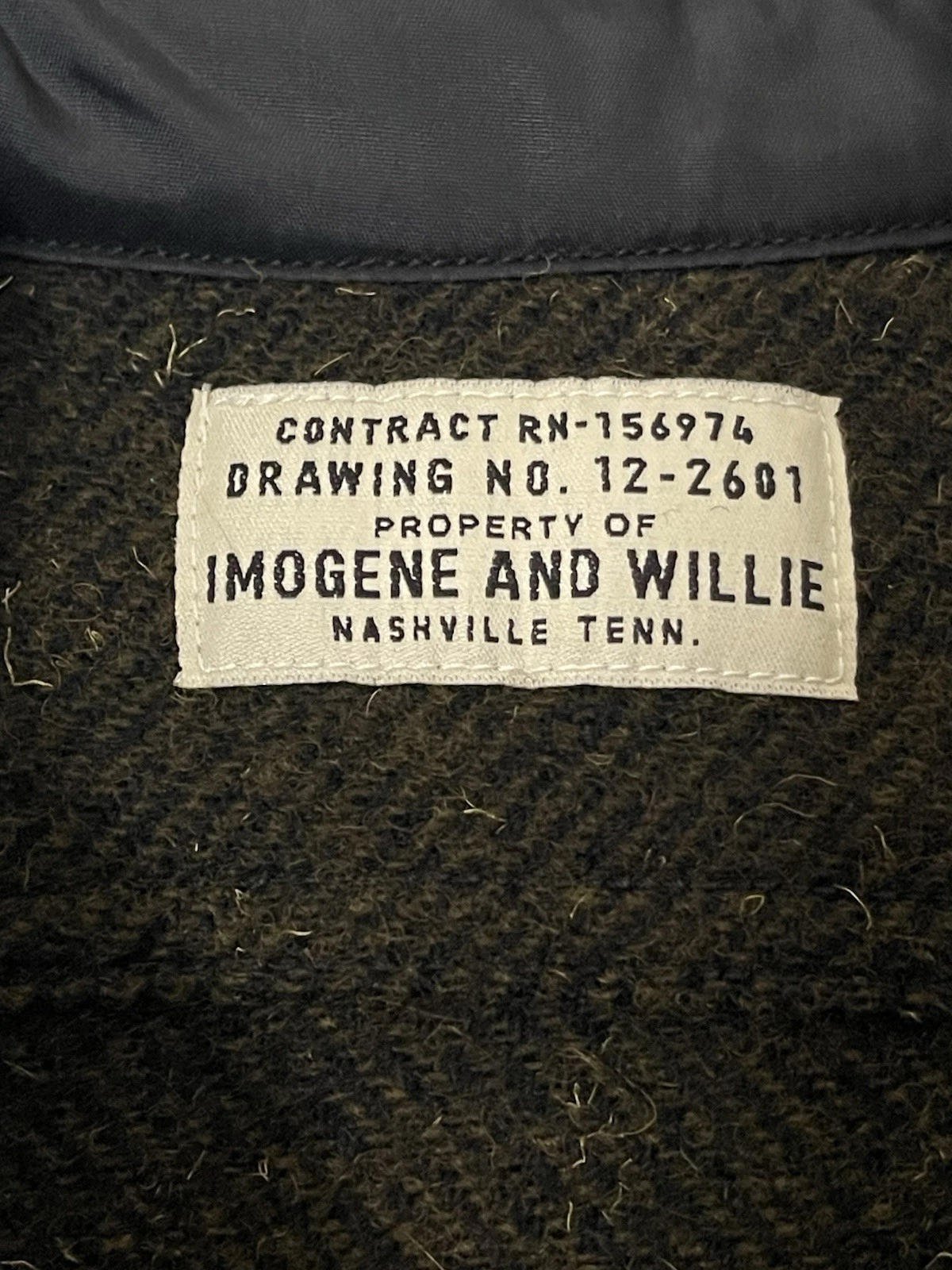 Imogene + Willie CPO Overshirt M Brown Shacket Shirt Jacket Wool Blend image 2