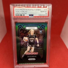 2024 Panini Prizm Monopoly WNBA Green #34 Julie Vanloo Rookie /24 PSA 10 Card
