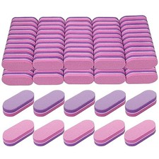 Mini Nail Buffer (100 Pack), Buffers for Acrylic Nails and Natural Nails, 