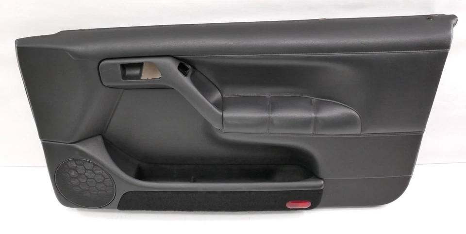 RH Front Interior Door Panel 95-99 VW Cabrio MK3 Black Leather - Genuine - Image 2 of 4