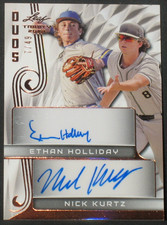 Nick Kurtz Ethan Holliday 2023 Leaf Trinity Duos Autograph Rookie (7/49) A's