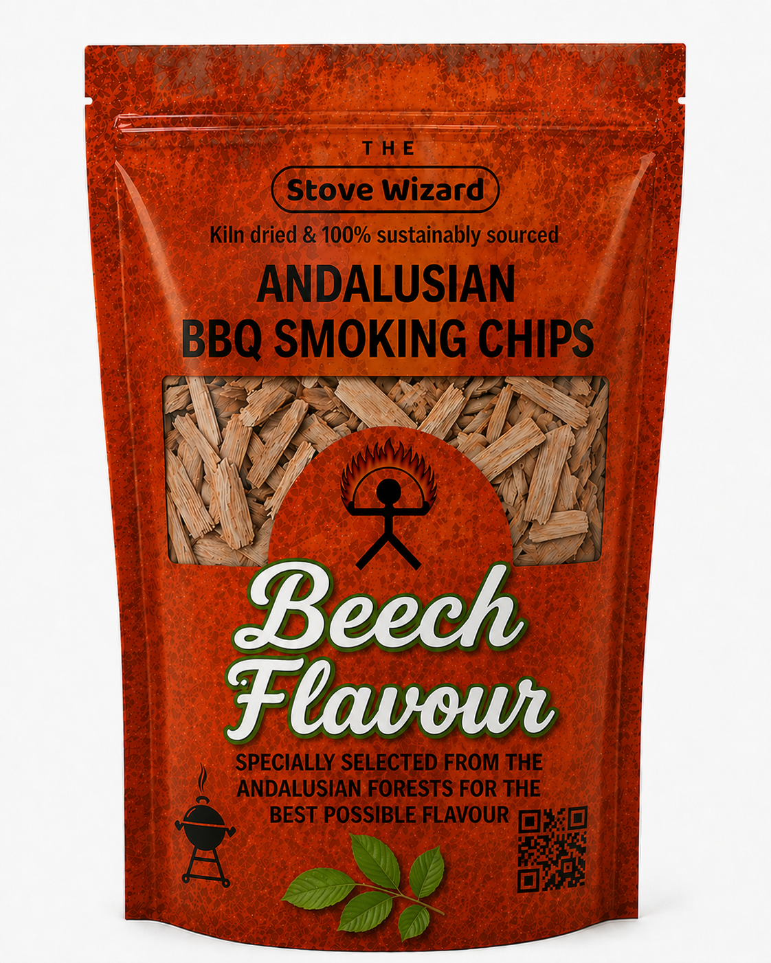 BBQ Smoking Wood Chips Beech Premium Smoker Fuel Natural 850g 3.4L