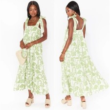 Show Me Your Mumu Arabella Maxi Dress Desert Sands Linen Blend Floral Women's XL