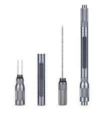 Cigar Punch 4 in 1 Multitool Dual Size Punch with Draw Enhancer Cutter 