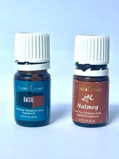 Young Living Basil & Nutmeg 5 ml Essential Oils ~ Opened ~ read descriptions