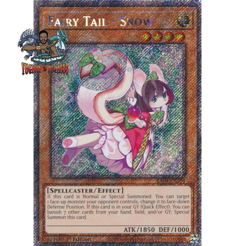 Yugioh! 1x Fairy Tail - Snow RA04-EN269 Platinum Secret Rare 1st