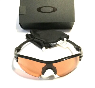 OAKLEY RADAR SUNGLASSES Polished Black Frames Gunmetal Icons VR28 Trail Lens A13