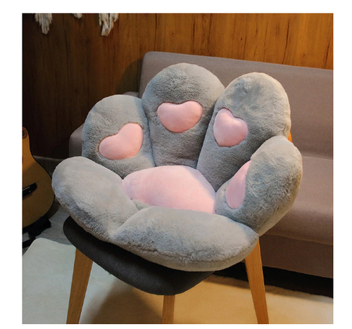 Cat Paw Seat Cushion Soft Plush Padded Fleece Chair Backrest Home Decor Trendy - Picture 24 of 24