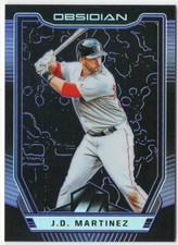 J.D. MARTINEZ 2019 Panini Chronicles Obsidian ELECTRIC ETCH PURPLE Parallel #/99