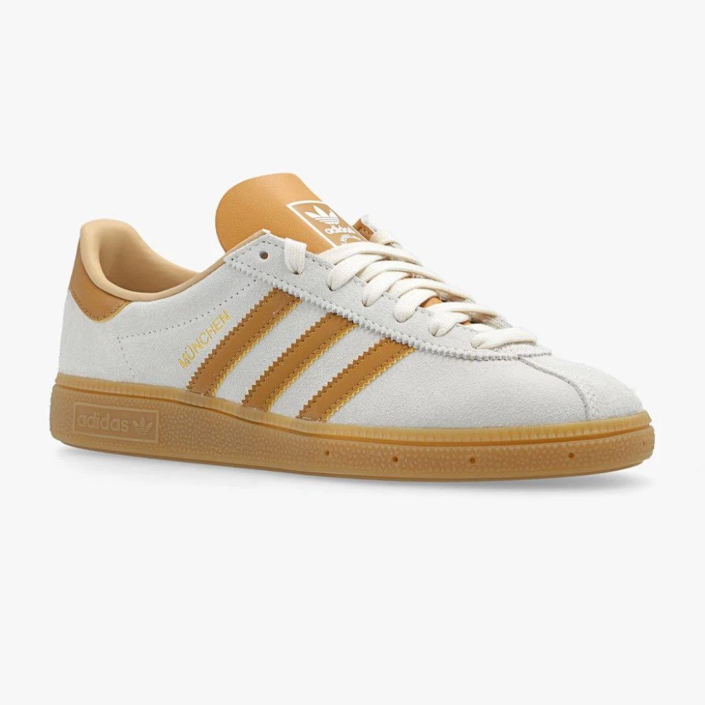 Fracción Simplemente desbordando A tientas Adidas Munchen Trainers Cream White Brown Gum Authentic Brand New | eBay