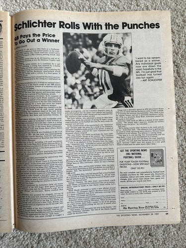 The Sporting News - DAN MARINO Pittsburgh November 28, 1981 EX Condition - Picture 7 of 12