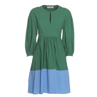 WEEKEND MAX MARA Colorblock Sala Green and Blue Dress  New. Size 0