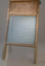 Vintage Crystal Cascade Glass Washboard No. 2080, Columbus Washboard Co. Ohio