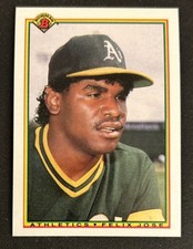 1990 Bowman Felix Jose Baseball Card #455 Athletics OF VGEX O/C