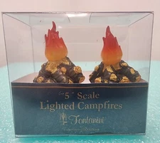 NIB Vintage 2007 Fontanini Italy 5" Scale Lighted Campfires w/Light Kit #56597