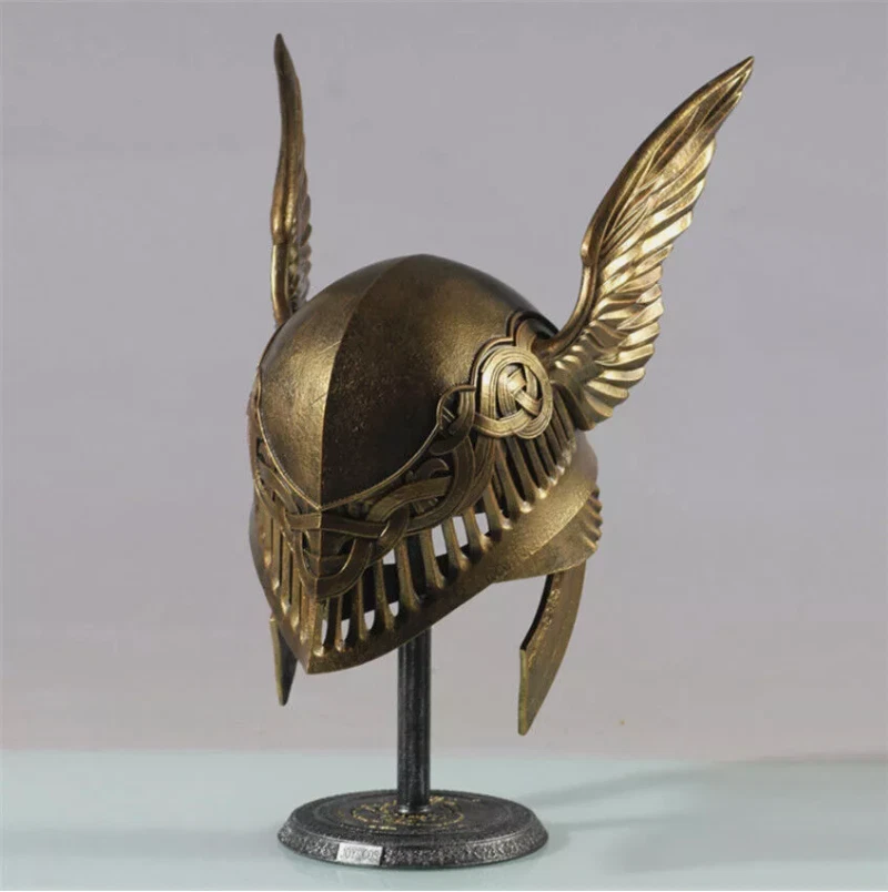 1:1 Valkyria Malenia Cosplay Gold Helmet FRP Mask Wearable Helmet Halloween Prop - Image 4 of 4