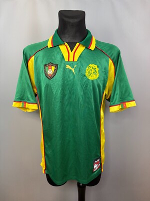 CAMEROON 1998 HOME SHIRT FOOTBALL SOCCER JERSEY PUMA MENS