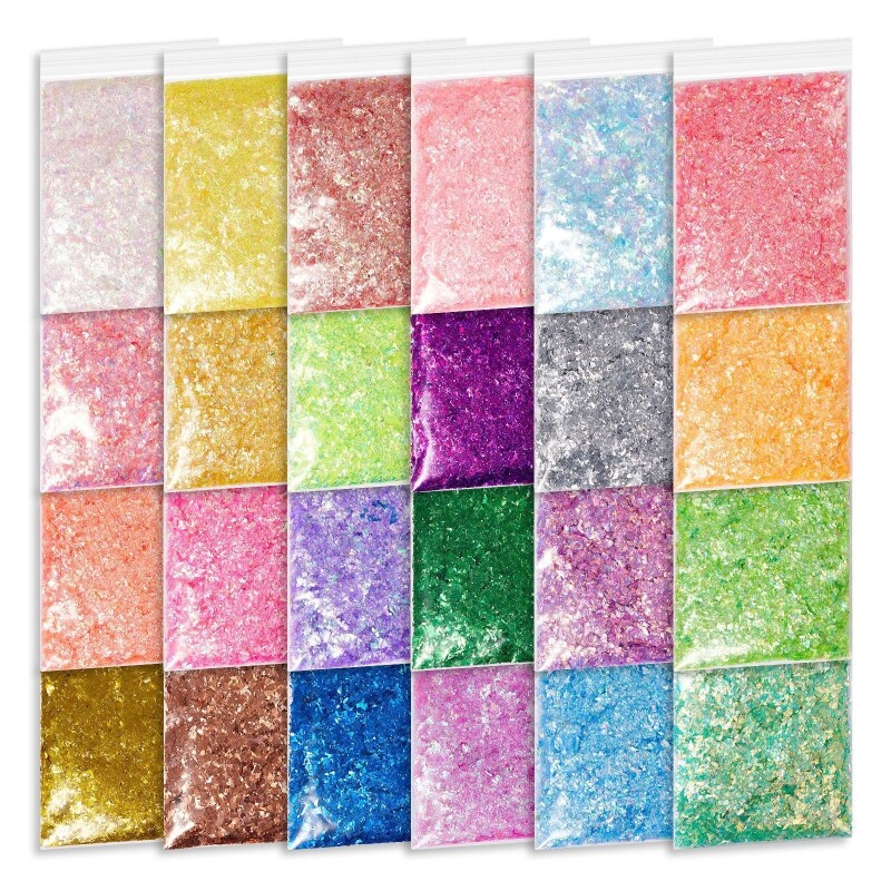 Colorful Epoxy Resin Filler DIY Craft Material for Crystal Clothing 24 or 12 Colors
