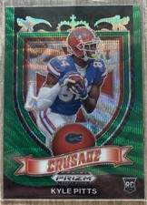 2021 Panini Prizm Draft Picks Kyle Pitts Crusade Green Wave Prizm RC #167