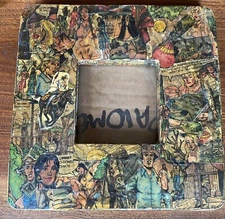 Creative, Artistic 'Work Of Art' Picture Frame, 8x8” made with old Comics
