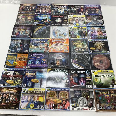 Vintage Computer Games 35 PC CD DVD Rom Lot Windows 7 XP Vista | eBay
