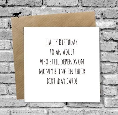 Brother Sister Anniversaire Card Funny Rude for Older Little Perfect for 21st 30th