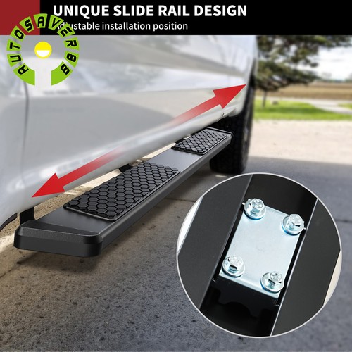 6" Running Boards for 2019-2025 Silverado/Sierra 1500 Crew Cab Nerf Bar Rails - Picture 5 of 8