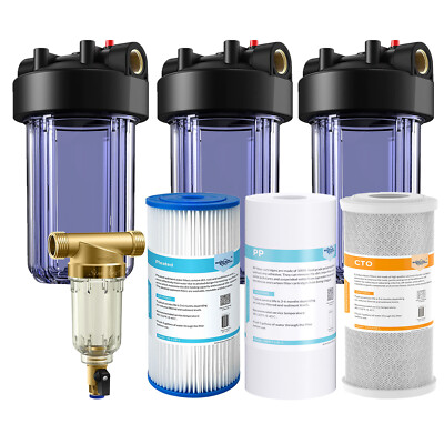 #ad #ad 10 Inch Clear Whole House Water Filter Housing 10quot; x 4.5quot; Filtration Cartridge $99.99