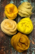 Fall Harvest Color Mix Top Roving Spinning Felting Merino Wool 10 oz Bag
