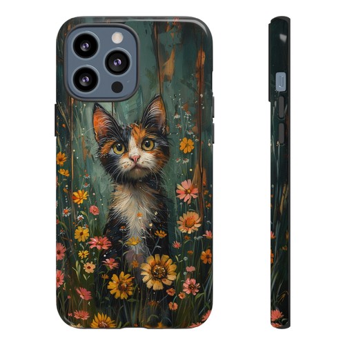 Calico Cat Pastel Floral Phone Case for iPhone, Samsung Galaxy, Pixel - 第 58/191 張圖片