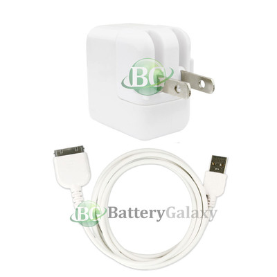 HOT USB Battery Home Wall Charger+Cable Cord for TAB TABLET Apple iPad 1 1st GEN