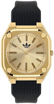 Adidas AOFH24502 Men's City Tech Thin 39mm Gold Dial Watch