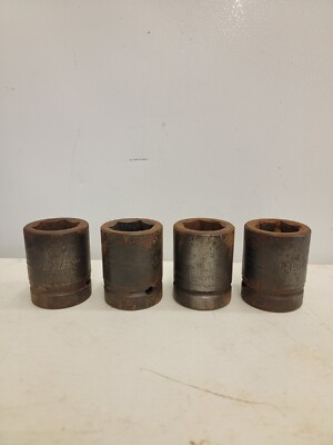 PROTO LOT OF 4 IMPACT SOCKETS 3x10022,10021 , 3/4'' DRIVE 4 POINT