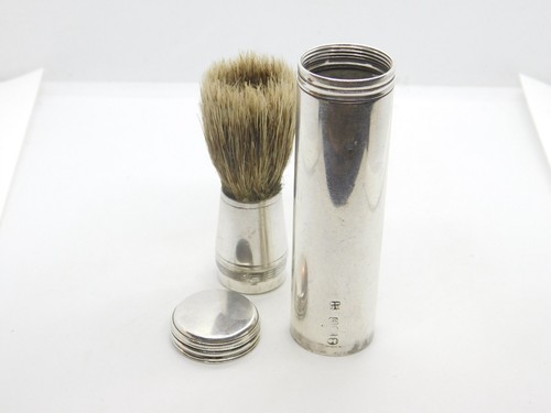 George IV Sterling Silver Travelling Shaving Brush Antique 1825 London - Picture 2 of 11