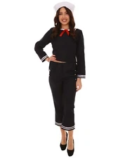 Adult Women Sailor Costume Navy Blue HC-1399