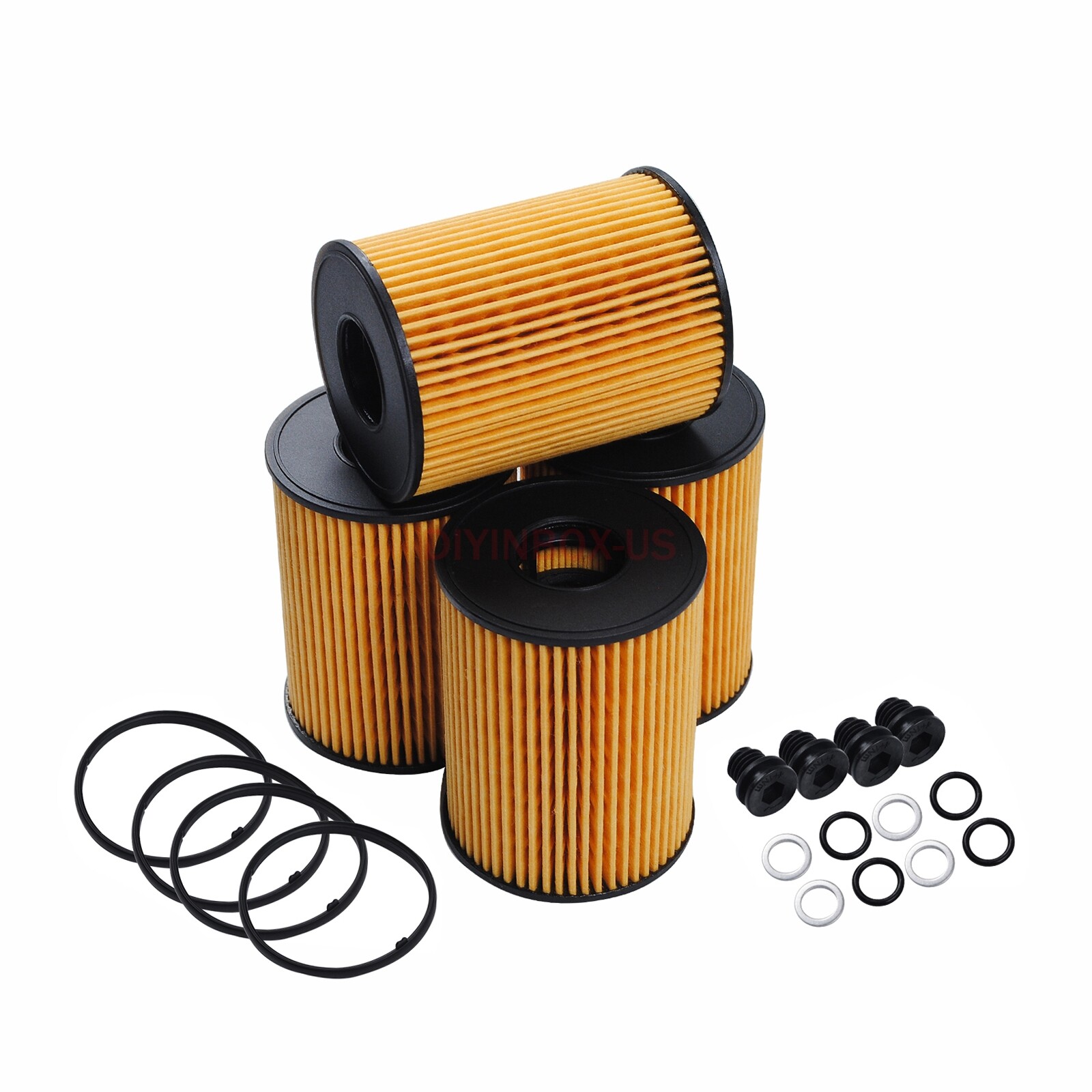 Hyundai Kia 2.5L 4X Engine Oil Filter Kit Sonata Tucson Santa Fe 26350-2S000