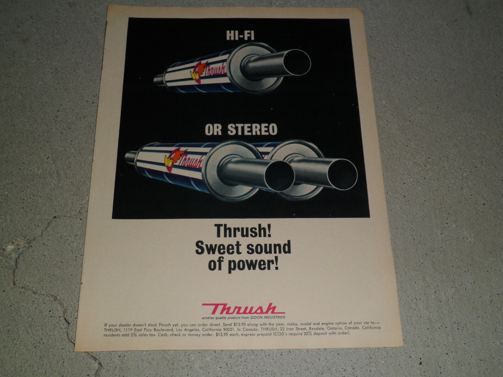 VARIOUS VINTAGE THRUSH MUFFLER MUFFLERS AD / ARTICLES HUGE VARIETY