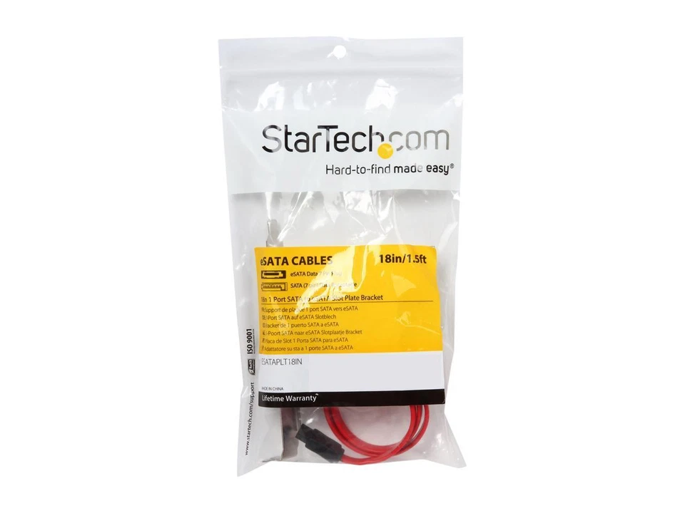 StarTech.com ESATAPLT18IN 1.5 ft. 1 Port SATA to eSATA Plate Adapter - Image 3 of 3
